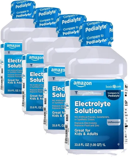 Vista 9 de Amazon Basic Care Solución de electrolitos Advantage Care con prebióticos PreVital, sabor a frambuesa azul, diseñada para ayudar a prevenir