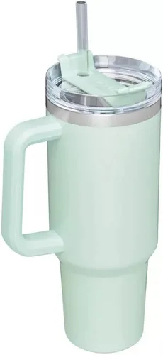 Vista 2 de STANLEY Adventure - Vaso Quencher de acero inoxidable de 40 onzas, menta verde perlado