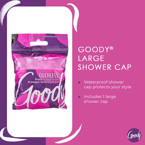 Vista 3 de Goody Styling Essentials - Gorro de ducha, 1 unidad, protege tu peinado mientras te mantiene cómodo, fabricado con materiales duraderos e