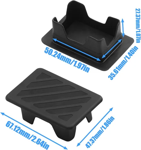 Vista 5 de JERBOR 2Pack Fundas de bolsillo de silicona para estacas de barra de cama para camionetas Dodge Ram 1500 2500 3500 2009-2018 2 tapones de bolsillo
