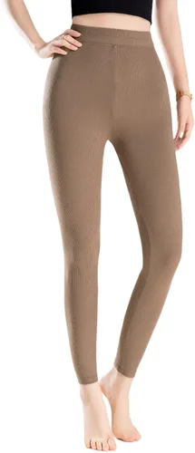 Vista 2 de LAO POPO Leggings suaves y cálidos para mujer, cintura alta, abdomen, pantalones deportivos y fitness