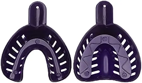 Vista 6 de 12 unids bandejas de impresión dental Kit de soporte de dientes de plástico bandejas dentales materiales cuidado oral