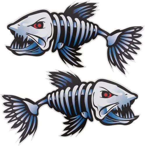 Vista 10 de 2 calcomanías de kayak con dientes de tiburón, impermeables, divertidos, accesorios gráficos para kayak, canoa, pesca, barco, automóvil, camión
