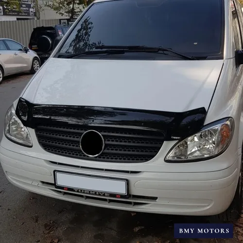 Vista 5 de BMY Deflector de capó/protector de insectos delantero compatible con Mercedes Benz Vito W639 2004-2010 Protector de capó Partículas e insectos