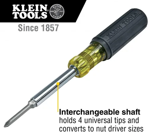 Vista 3 de Klein Tools - Juego de destornilladores y enchufes de impacto abatibles