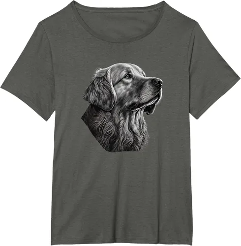 Vista 93 de Camiseta divertida Golden Retriever, Negro