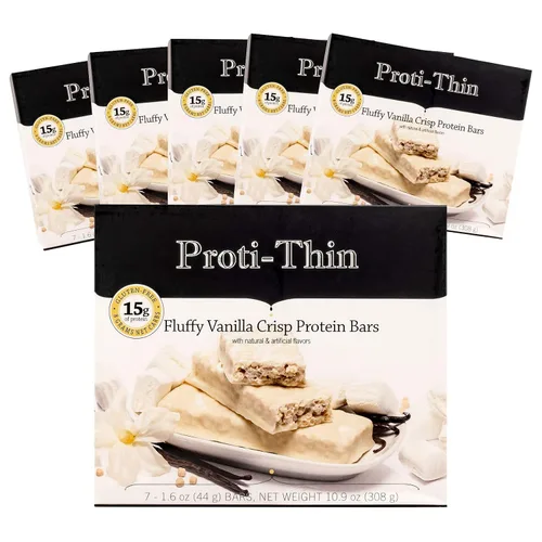 Vista 11 de Proti-Thin Fluffy Nutter Barras de proteína, 0.51 onzas de proteína, bajas en calorías, muy bajas en carbohidratos (VLC), bajas en grasas, barra