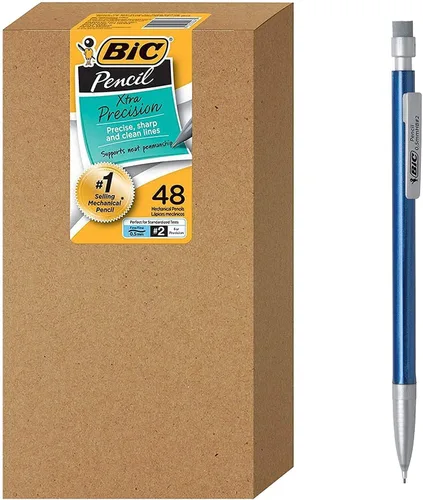 Vista 2 de BIC - Lápiz mecánico Xtra-Precision, barril metálico, punta fina (0.5 mm), 48