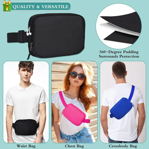 Vista 4 de LLYWCM Fanny Packs for Women Men - Belt Bag - Fanny Pack Crossbody Bags for Women - Running Fanny Pack with Adjustable Strap, Cross Body Fanny Pack