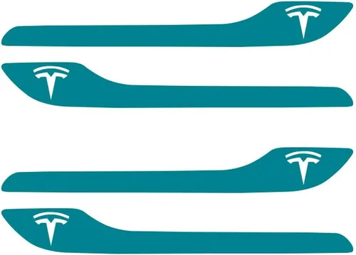 Vista 41 de IPG Kit de 4 calcomanías para manija de puerta de Tesla Model 3/Model Y (juego de 4) con logotipo de Tesla (fibra de carbono negra)