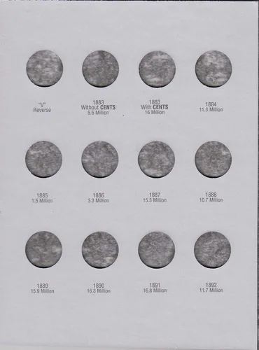 Vista 2 de Harris Liberty Head Nickels 1883-1912 Carpeta de Monedas #2677 por H.E. Harris