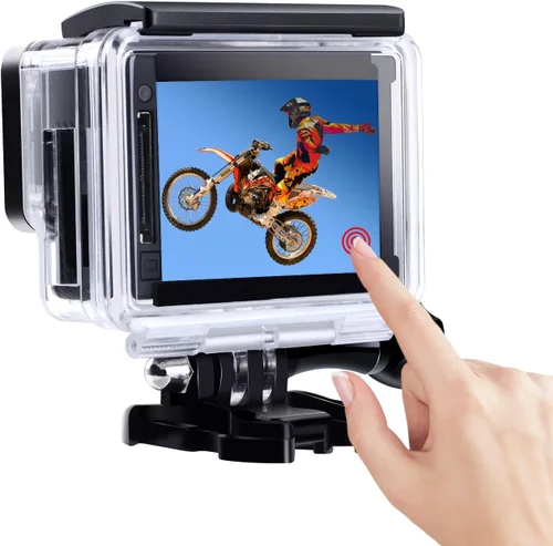 Vista 5 de Suptig Funda protectora de carga con alambre conectable, esqueleto protector lateral abierto compatible con cámara GoPro Hero 4 Hero 3, 3+.