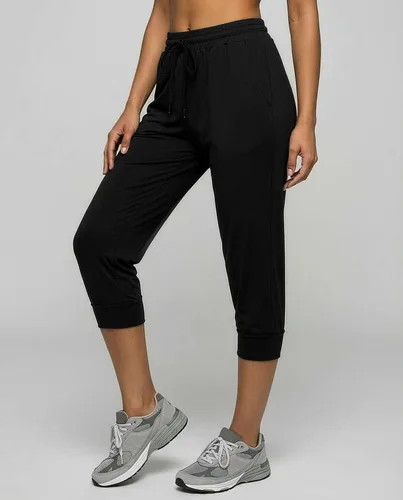 Vista 5 de Real Essentials 3-Pack Women's Ultra Soft Lounge Capri Joggers Sweatpants Athletic Yoga with Pockets(Available in Plus Size)