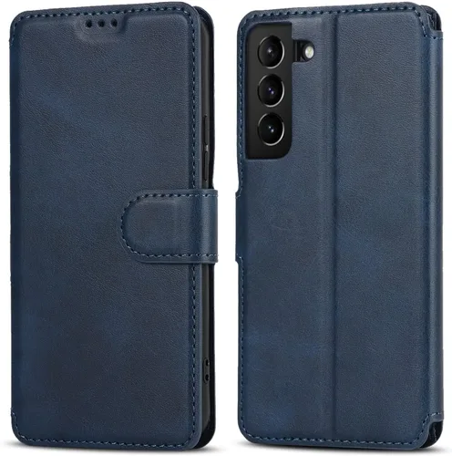 Vista 15 de QLTYPRI Para Samsung Galaxy A14 Case Premium PU Leather Simple Wallet Case [Ranuras para tarjetas] [Soporte manos libres] [Cierre magnético] Funda