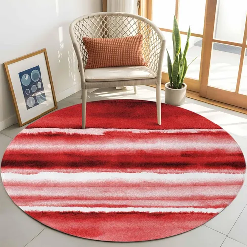 Vista 11 de 2x3 Area Rugs, Blue Stripes Non Slip Area Rugs for Living Room, Bedroom, Barhroom, Entryway, Watercolor Retro Ombre Abstract Tie Dye Art Soft