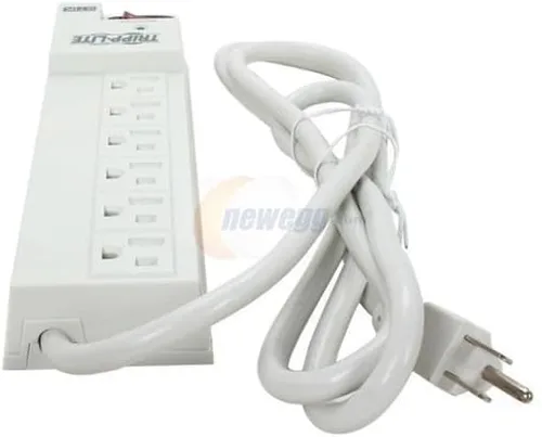 Vista 4 de Tripp Lite Regleta protectora contra sobretensiones de 6 tomas de ángulo recto, cable de 6 pies