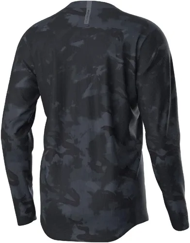 Vista 2 de Troy Lee Designs Camiseta de ciclismo MTB bicicleta de montaña para hombres, Flowline LS, Negro encubierto