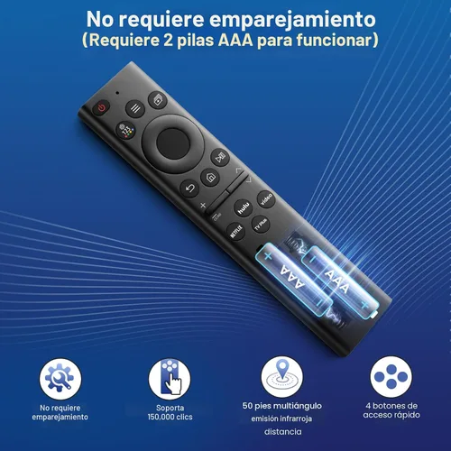 Vista 4 de Control remoto universal para Samsung Smart TV, control remoto para Samsung TV