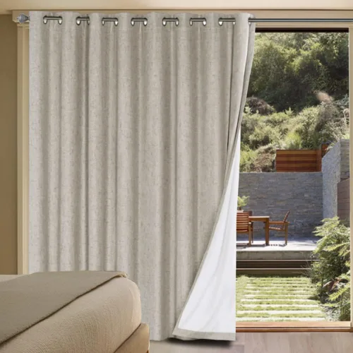 Vista 147 de H.VERSAILTEX Cortinas 100% opacas con aislamiento térmico, texturizadas, de lino, con bloqueo completo de calor y luz, para sala de estar y Negro