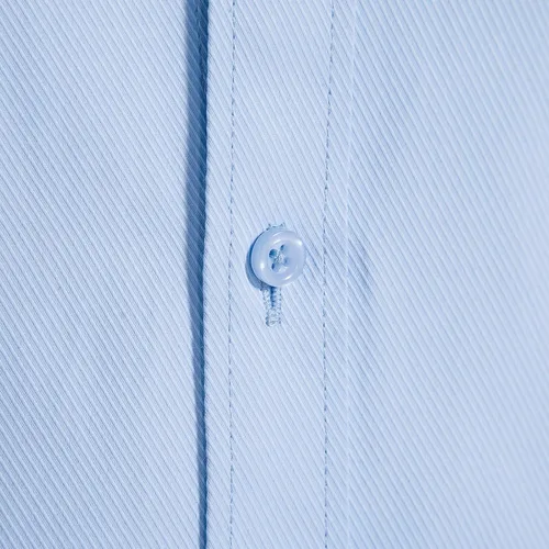 Vista 5 de LOCALMODE Camisa de sarga casual de manga larga para hombre, color sólido, formal, con botones