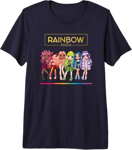 Vista 5 de Rainbow High - Camiseta premium Tri-Blend con diseño de muñecas de personajes Negro