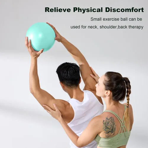 Vista 4 de Pelota de ejercicio para entrenamientos, antiestallido y resistente al deslizamiento, pelota de yoga para gimnasio, fitness y terapia física