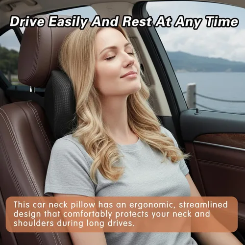 Vista 7 de Almohada súper cómoda para reposacabezas de automóvil, ajuste universal para el cuello del coche para conducir Car Pillows with 100% Memory Foam