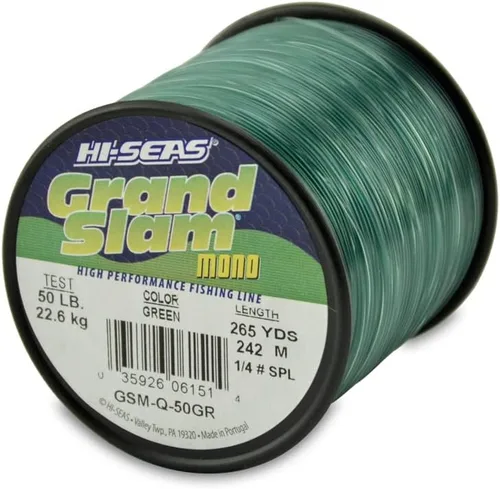 Vista 13 de HI-SEAS Línea de pesca de monofilamento Grand Slam - Fuerte y resistente a la abrasión en transparente, rosa, verde, azul humo, amarillo Amarillo