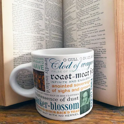 Vista 6 de The Unemployed Philosophers Guild Taza de café con insultos shakespearianos - Los insultos más ingeniosos y crueles de Shakespeare - Viene en una