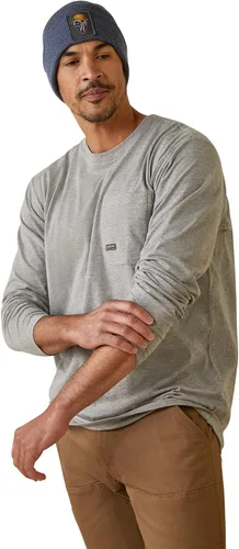 Vista 18 de Ariat Hombres Rebar Workman Logo Manga Larga Cuello Redondo Aguacate/Haya