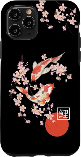 Vista 29 de Cherry Blossom Koi Carp Fish Japanese Sakura Graphic Art Case for iPhone 17