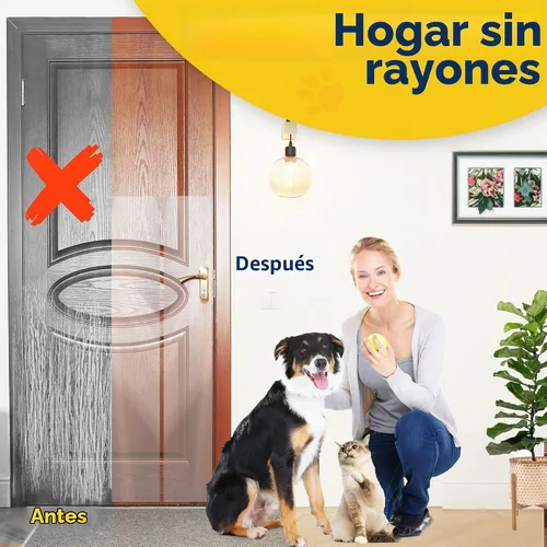 Vista 5 de PROTECTO Protector de puerta contra arañazos de perros con cuchillo