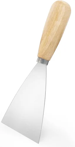 Vista 10 de Cuchillo de masilla, raspador de metal de 1 pulgada, cuchillos de mango de madera para paneles de yeso, calcomanías, papel de pared, parches