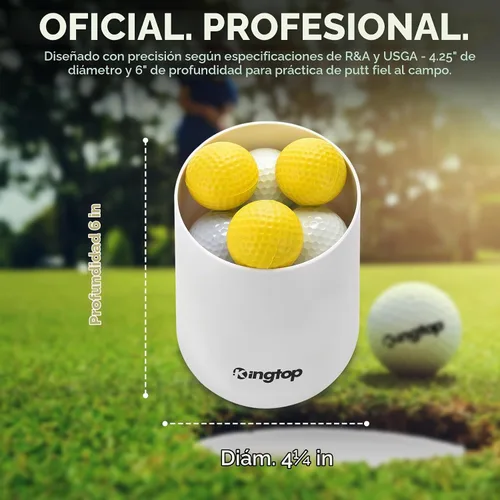 Vista 2 de KINGTOP - Copa de hoyo de golf – Cumple con las regulaciones PGA/USGA, accesorios de golf para práctica de putting green en el patio trasero Copa