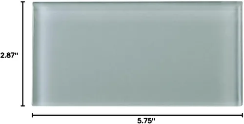 Vista 6 de Tenedos Ice Mist - Azulejo de vidrio gris brillante de 3 x 6 pulgadas, elegante azulejos de pared y protector contra salpicaduras para baño, cocina