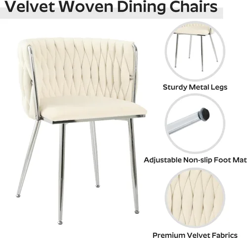 Vista 4 de Juego de comedor moderno de vidrio de lujo de 5 piezas, juego de cena rectangular minimalista grande para 4, juego de mesa de cocina de vidrio