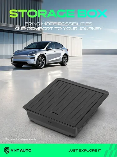 Vista 8 de YHTAUTO Caja de almacenamiento oculta con reposabrazos central para Tesla Apoyabrazos central oculto