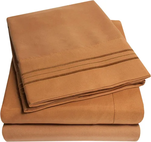Vista 9 de 1500 Supreme Collection Juego de Sábanas de Bolsillo Extra Profundo - Sábanas de Cama Suaves de Lujo, Sin Arrugas, Ropa de Cama, Más de 40