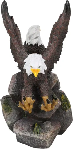 Vista 6 de Ebros Gift Juego de sujetalibros patriótico Freedom de extremo a extremo con águila calva americana, juego de esculturas para organización