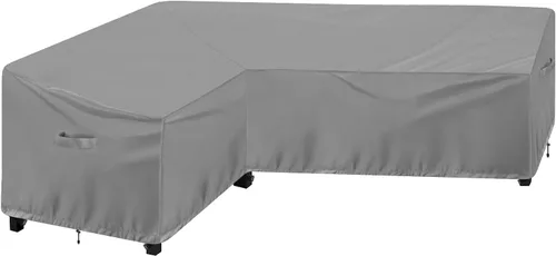 Vista 29 de OutdoorLines Funda seccional curvada impermeable para exteriores, resistente a los rayos UV, resistente al viento, para terraza, césped y patio