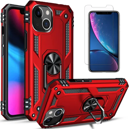 Vista 14 de STARSHOP Funda compatible con iPhone 13 Mini, con protector de pantalla de vidrio templado incluido, protección contra caídas de grado militar a