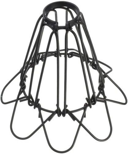 Vista 3 de FOMIYES Lámpara colgante Cubierta de alambre Pantalla de lámpara industrial Protector de metal para ventilador de techo Lámpara de hierro Sombra