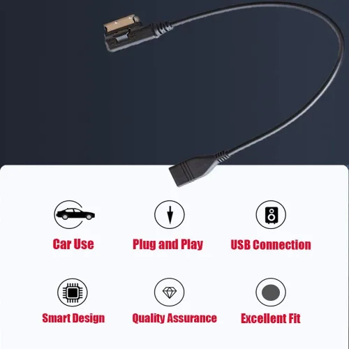 Vista 4 de Fydun Adaptador USB, interfaz de música USB AMI MMI AUX MP3 Cable adaptador para S4 S5 S6 4F0051510G