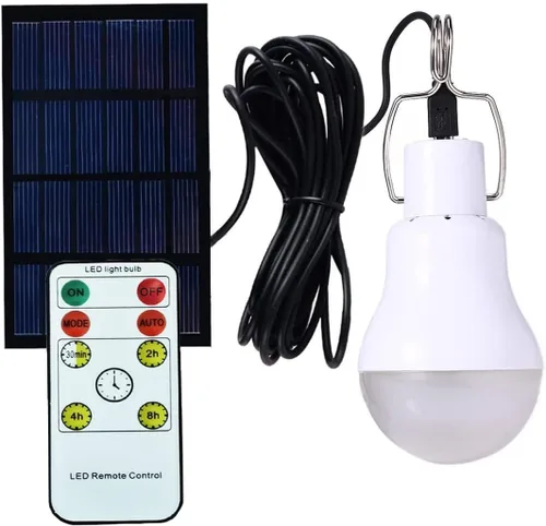 Vista 8 de Lámpara de energía solar, luces LED portátiles, panel de energía solar, iluminación LED para campamento, tienda de campaña, pesca nocturna, luces