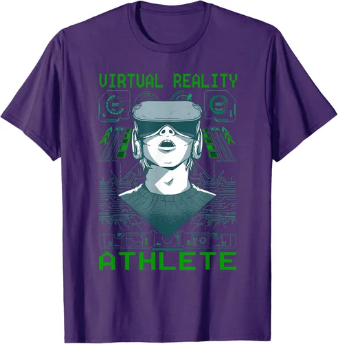 Vista 17 de Playera divertida de realidad virtual para atleta VR Gamer Negro