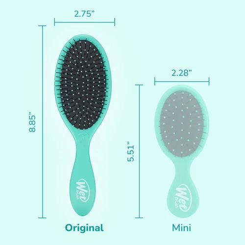 Vista 4 de Wet Brush Cepillo desenredante original, exclusivo de Amazon Aqua, cerdas IntelliFlex ultrasuaves, cepillo desenredante que se desliza a través