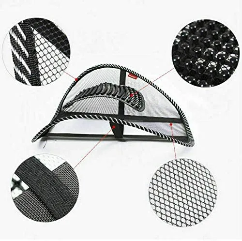 Vista 4 de Increíble cojín de ventilación de malla trasera lumbar soporte coche oficina casa silla asiento negro durable