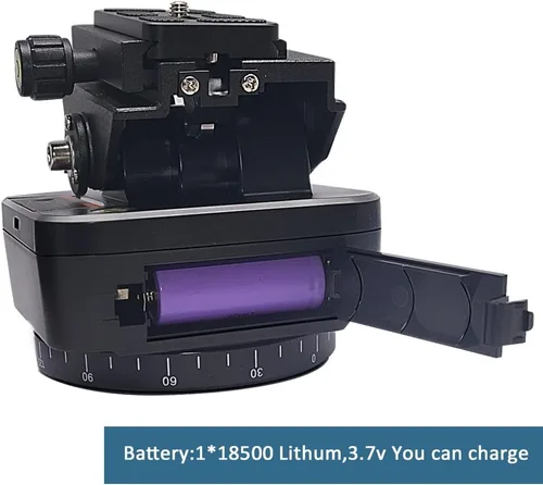 Vista 8 de YT-1000 Cabezal panorámico con control remoto, cabezal panorámico giratorio motorizado automático para teléfonos inteligentes/cámaras réflex