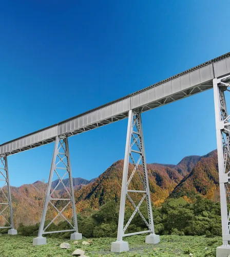 Vista 27 de Walthers Cornerstone Puente de ferrocarril de doble vía Pilar concreto pkg(2) 933-4553 HO Escala Modelo Ferrocarril - Kit de estructura