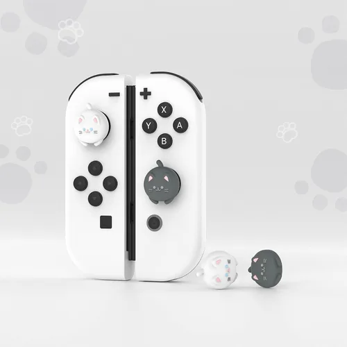 Vista 5 de PlayVital Tapas de palanca de mando para Nintendo Switch, tapas de pulgar para Switch Lite, cubierta analógica para Switch OLED Joycon - Tapas